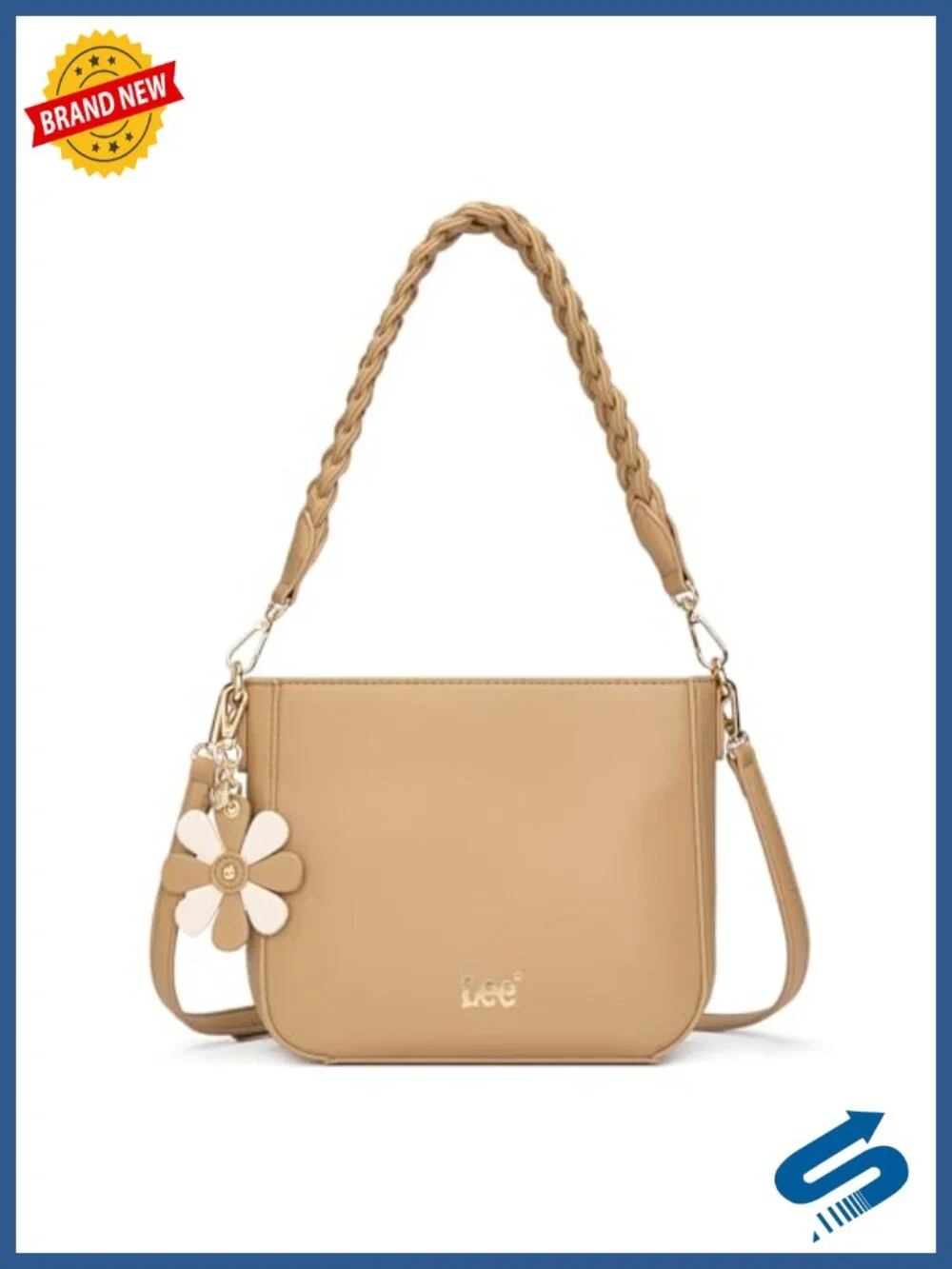Vegan Leather Convertible Crossbody Shoulder Bag with Detachable Strap Top